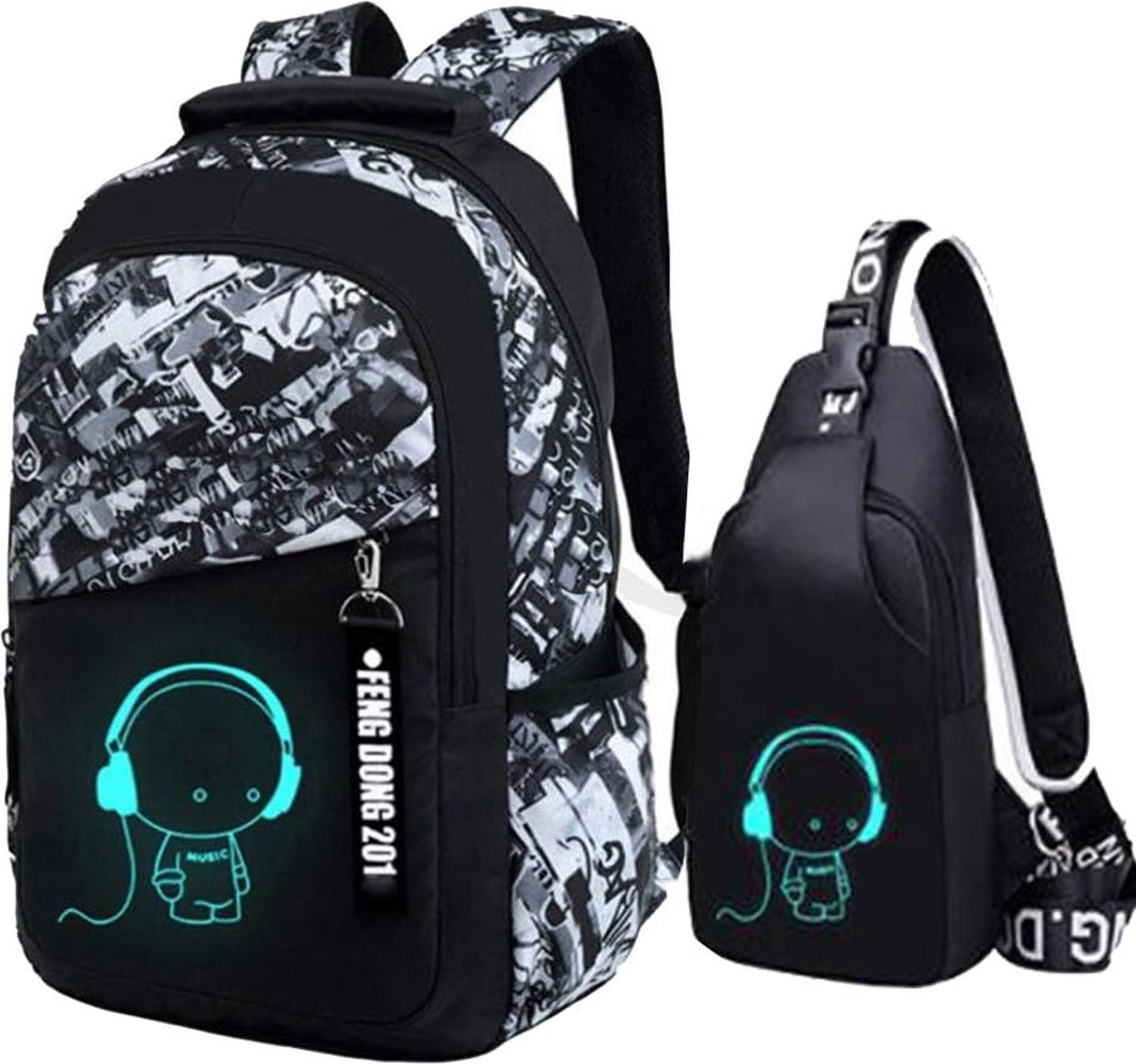 black leather business backpack Albert