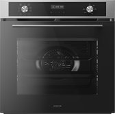Inventum IOM6072RK - Inbouw combi-oven - Multifunctioneel - Grill - 72 liter - 60 cm hoog - Tot 250°C - Zwart/RVS
