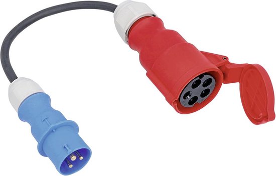 Câble adaptateur secteur AS Schwabe 61373 16 A Zwart 0,3 m H07RN- F 3G 2,5 mm²