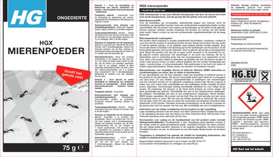 HGX mierenpoeder NL-0017904-0002 75gr - HG