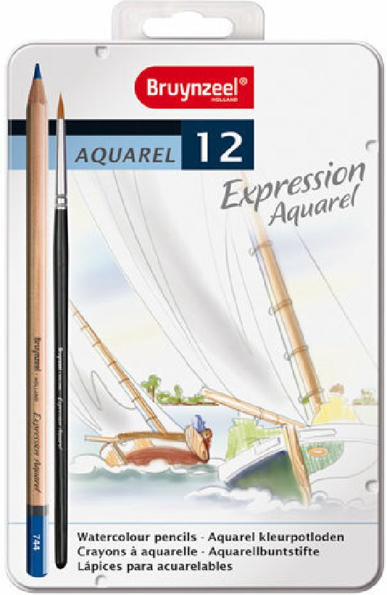 Bruynzeel Expression Coloured Pencils Set of 6 in Tin - Neon