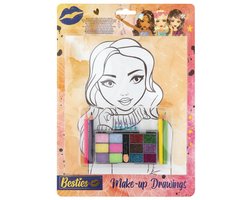 foto van Grafix Besties Maak je eigen make-up tekeningen A4, 4 vel