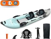 Tourus® Opblaasbare Kajak - High-end Premium Kayak - 2 persoons - Drop stitch - Bushcraft kayak opblaasbaar - 200+KG draagkracht - Compleet met accessoires - Outdoor & avontuur