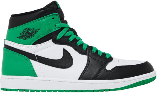 SNEAKERPERRON - jordan 1 high lucky green -maat 42,5 - sneakers - jordan - groen- wit