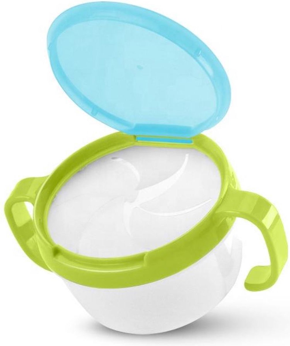 Goedkoopste Ychee - Set van 2 - Kinder Snack beker - Snack Cup - met Handgrepen - Zelfstandigheid - Blauw