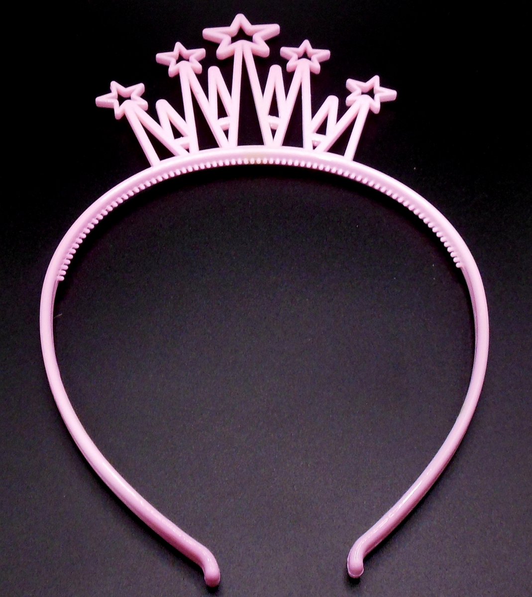 Diadeem met kroontje + sterren roze - kinderfeestje - verjaardag