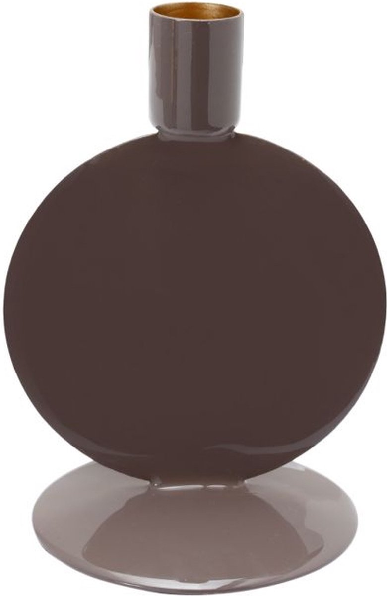 Branded by Kandelaar - Branded by - kandelaar ginny taupe - 14 cm hoog