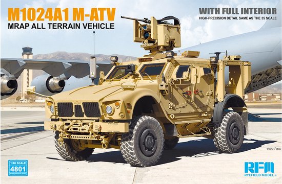 1:48 Rye Field Model 4801 M1024A1 M-ATV MRAP all terrain vehicle - Full Interior Plastic Modelbouwpakket
