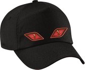 Bellatio Decorations casquette de costume de monstre d'Halloween - yeux rouges - noir - enfants - unisexe