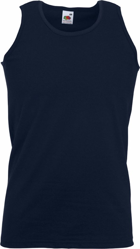 Fruit of the Loom tanktop/singlet/hemd - donkerblauw - katoen XL