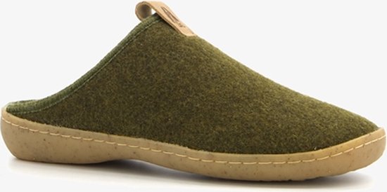 Hush Puppies wollen dames pantoffels kaki Groen Sloffen Uitneembare zool Maat 38 bol