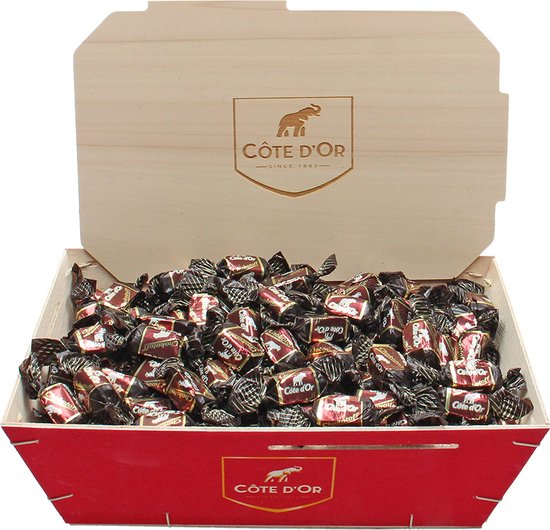 Cadeau chocolat Côte d'Or - coffret cadeau en bois avec Chokotoff - 1500g |  bol