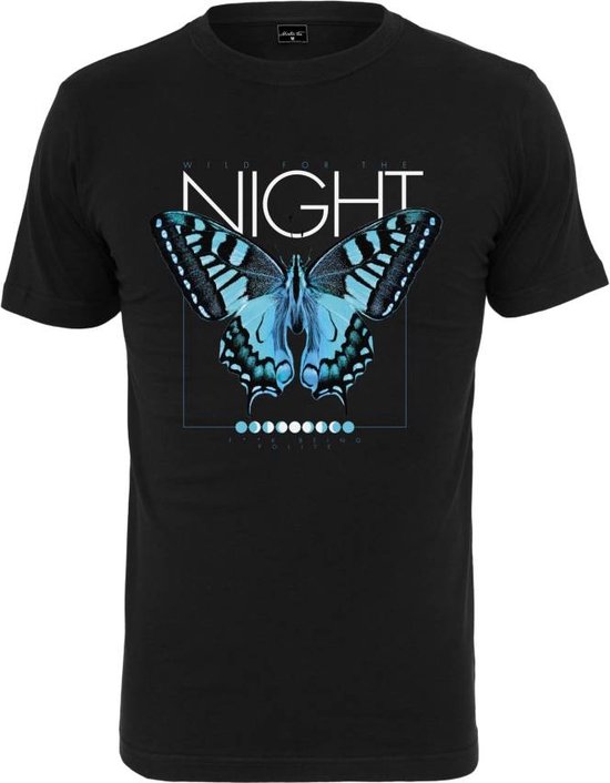 Mister Tee - 3 Butterflies Heren T-shirt - XS - Zwart