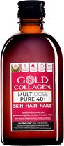 GOLD COLLAGEN MULTIDOSE PURE 40+ (300ml) - 1 maand - Door zijn liquide formule : 20x betere absorptie dan poeders of capsules. Vloeibaar gehydrolyseerd collageen met actieve ingrediënten tegen een betaalbare prijs. Doe de test!
