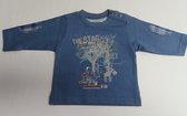 Trui - T shirt met lange mouw - Jongens - Blauw - 3 maand 62