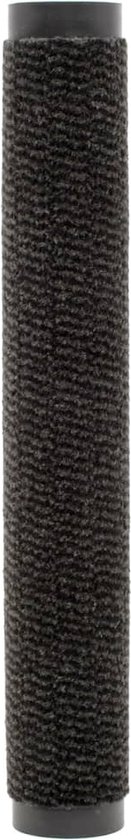 Tapis d'entrée The Living Store - 60 x 180 cm - Zwart - 100% PP - épaisseur 5,5 mm