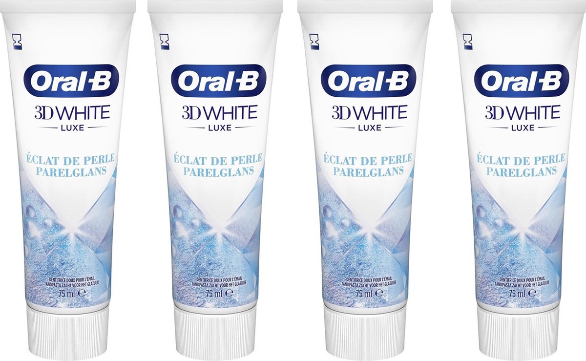 Oral B Tandpasta - 3D White Luxe Parelglans - 4 x 75 ml