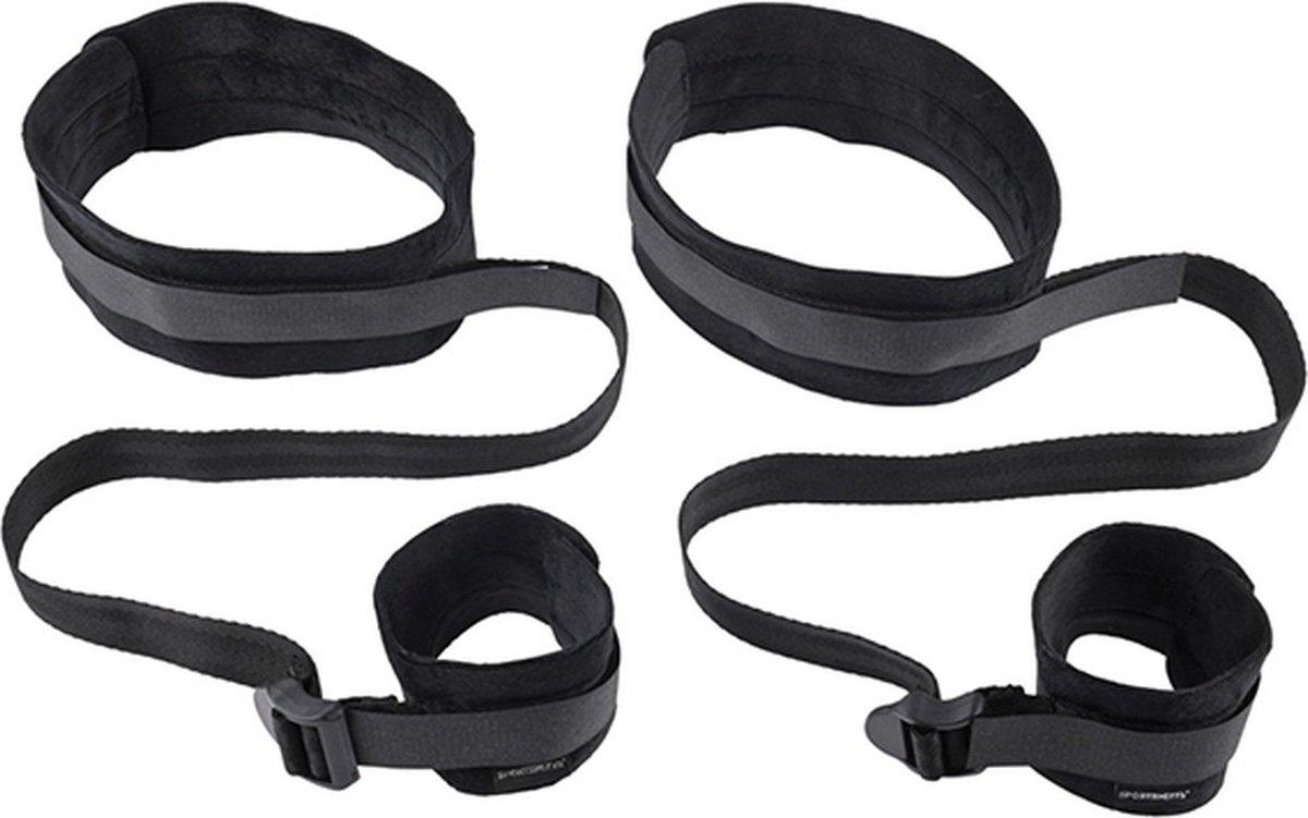 Goedkoopste Sportsheets - Sex & Mischief Thigh & Wrist Cuffs Bondageset