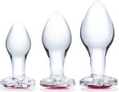 Glas - Heart Jewel Glass Anal Training Kit 3 pcs
