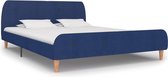 The Living Store Klassiek Bedframe - 208 x 166 x 81 cm - Blauw Hout en IJzer