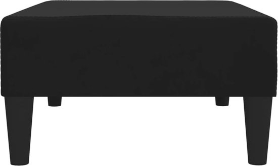 The Living Store voetenbank - zwart fluweel - 78 x 56 x 32 cm - Montage vereist