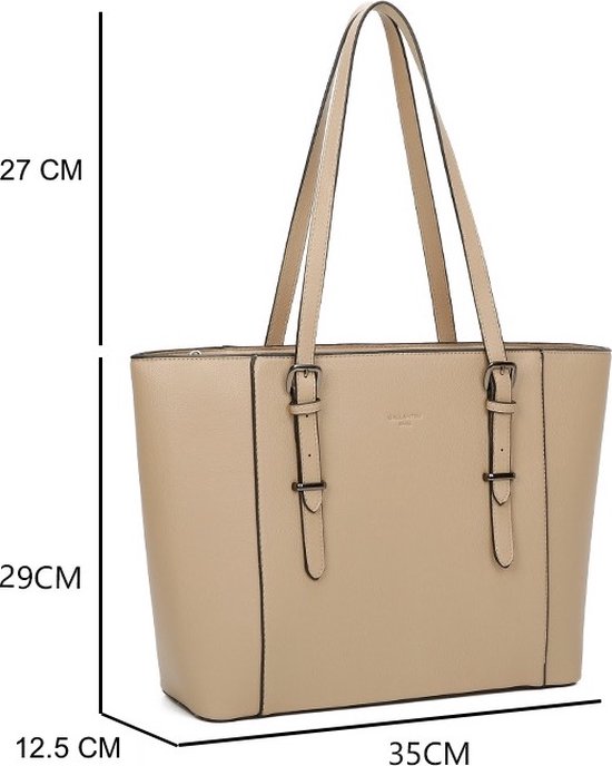 Gallantry - Sac Cabas Femme - Sac à main - Cartable - Cartable - Cartable - Taupe