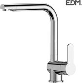 EDM Moderne Keukenkraan Eengreeps Hoge Uitloop Chroom 5.7x27.25x29.8cm - Mengkraan - Keukenkraan - inclusief montage materiaal - Keuken - Klussen