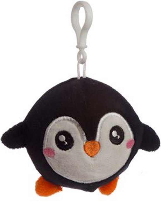 Sleutelhanger Adoramals Squeezies Knijpbare Pinguin Pluche - 7,5cm