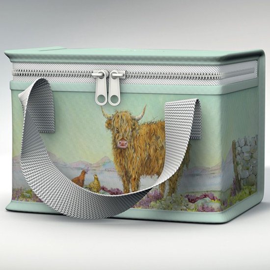 Sac isotherme Lunch bag Jan Pashley Highland Cow RPET Durable - 15x20.5x14cm