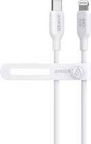 Anker 541 - Câble USB-C vers Lightning (Blanc, 0,9 mètre) - Certifié MFi - Câble de charge rapide organique pour iPhone 14 14pro 14pro Max 13 13 Pro 12 11 X XS XR 8 Plus (Chargeur non inclus)