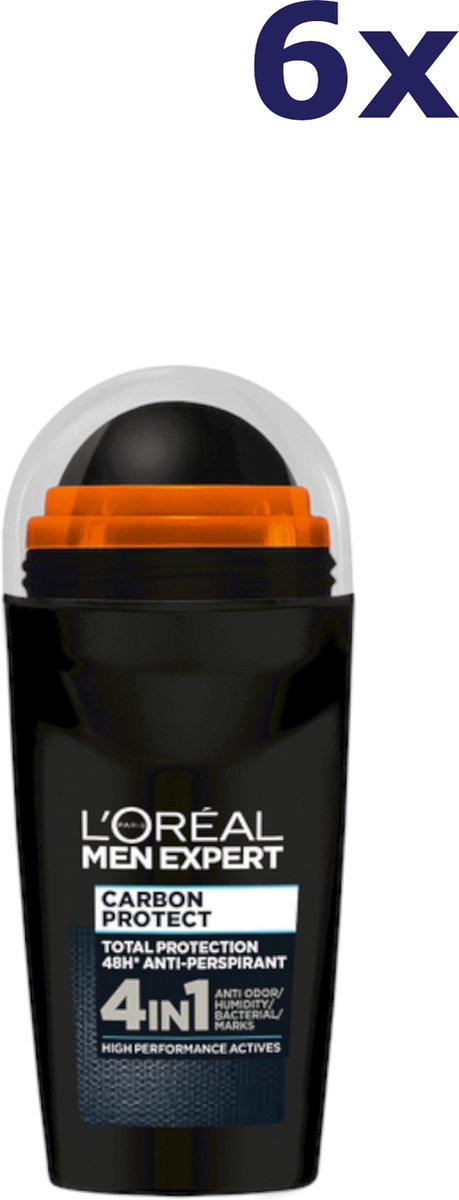 L’Oréal Paris Men Expert Carbon Protect Deodorant Roller - 6 x 50 ml