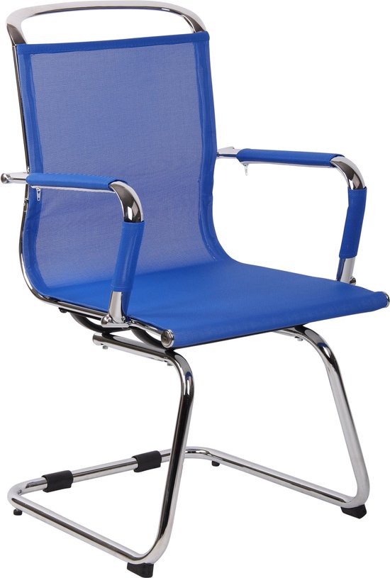 CLP Barnet Eetkamerstoel - Met armleuning - Mesh - blauw