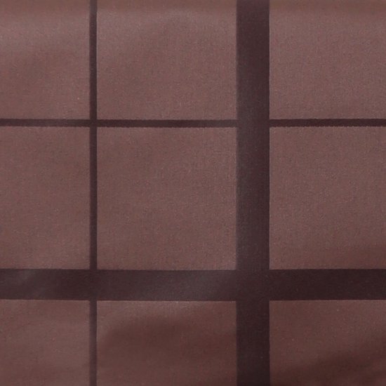 Raved Nappe Imperméable/Enduite Motif Carré Marron - 140 x 140 cm - Katoen - Lavable