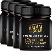 MANUKA HONING (MGO 830+) UMF® 20+ KAIMAI GOLD / T.h.t. 20-07-2028 / 1000g (= 4 x 250g) MANUKAHONING # MGO 263 300 ≥ UMF 10, 310 ≥ 11, 356 400 ≥ 12, 420 ≥ 13, 514 550 ≥ 15, 600 625 ≥ 16, 633 ≥ 17, 696 700 720 ≥ 18, 800 ≥ 19, 829 850 ≥ 20, 1000 ≥ 22