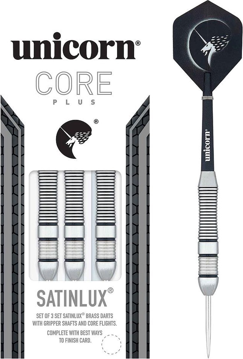 Unicorn Core Plus Satinlux Brass - Dartpijlen 24 Gram