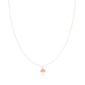 OOZOO Jewellery - Rosé goudkleurig/rode ketting met een paddenstoel bedeltje - SN-2047