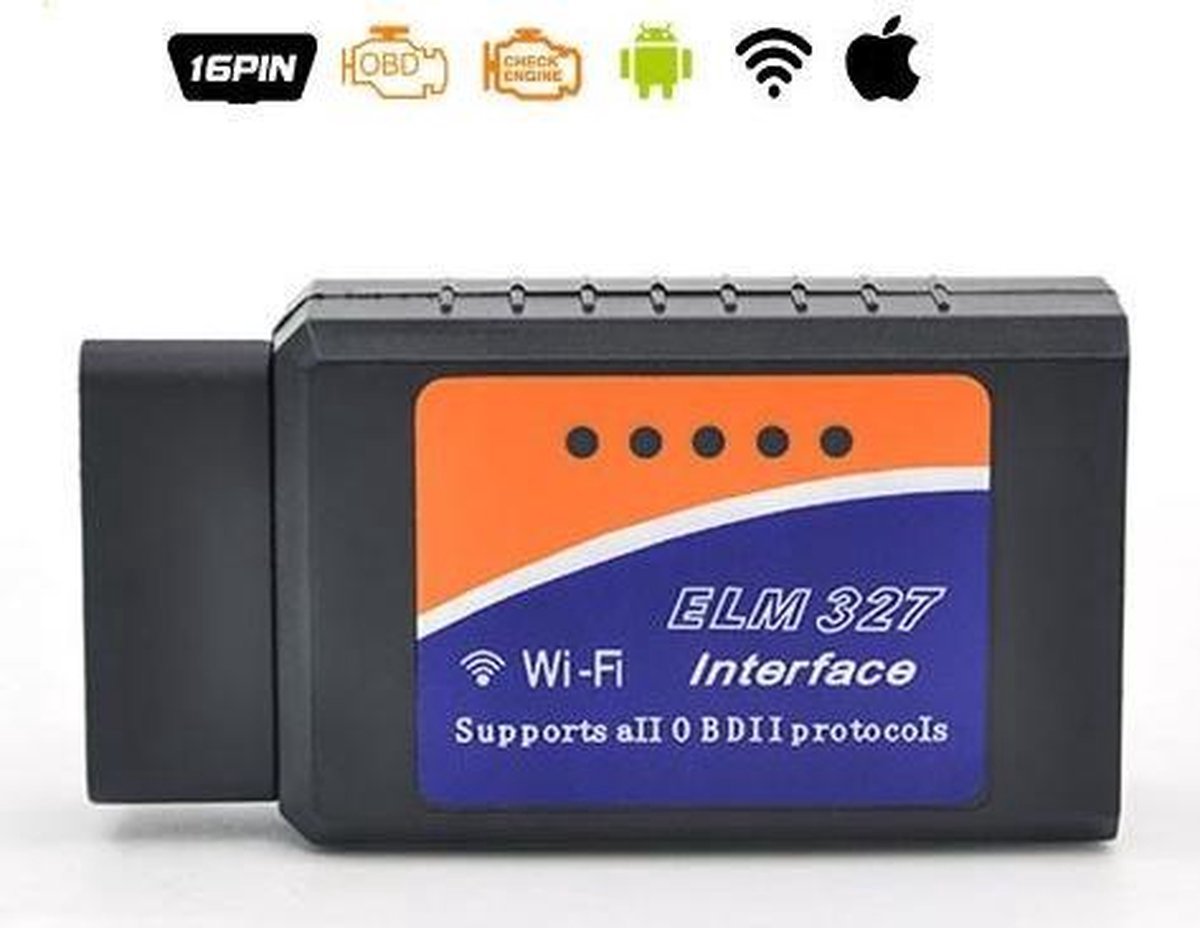 CHPN - OBD2 WIFI-adapter- ELM 327 - Auto-diagnose-scan-tool - Auto uitlezen - Foutcodes auto - Universeel
