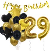 Snoes Ballonnen 29 Jaar Feestpakket – Versiering – Verjaardag Set Goldie Cijferballon 29 Jaar -Heliumballon