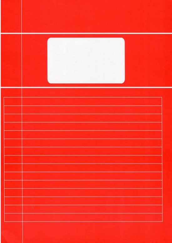 Benza - Basic Schriften Lijn A4 - Rood - 5 stuks