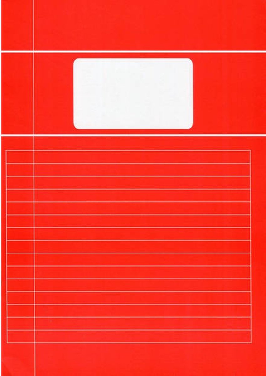 Benza - Basic Schriften Lijn A4 - Rood - 5 stuks