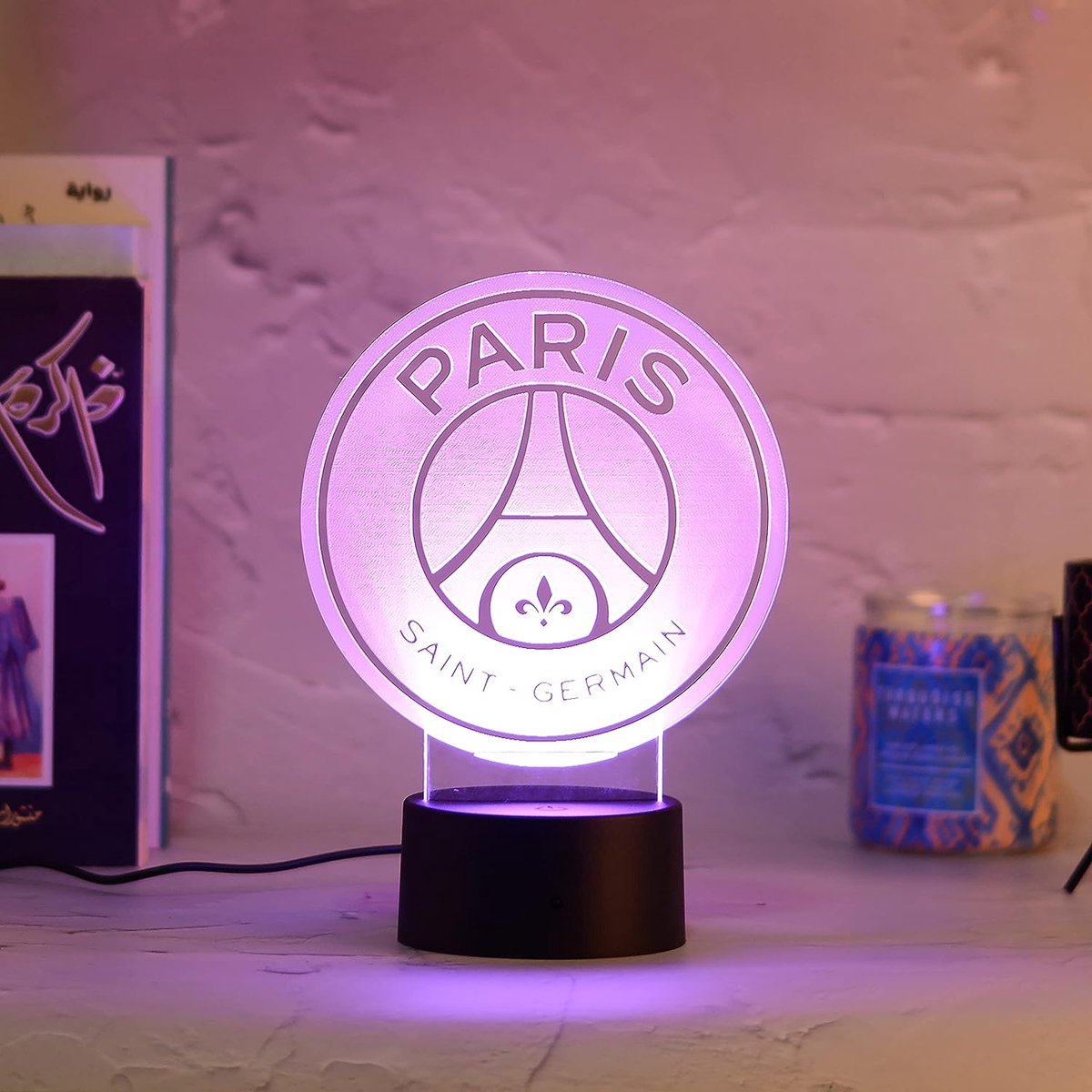 Veilleuse Lumi 3D - 16 Couleurs - PSG - Paris Saint Germain - Voetbal -  Illusion LED 