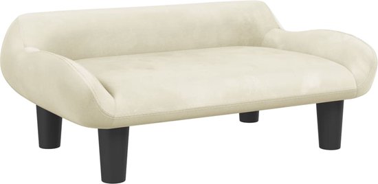 vidaXL - Hondenmand - 95x55x30 - cm - fluweel - crèmekleurig