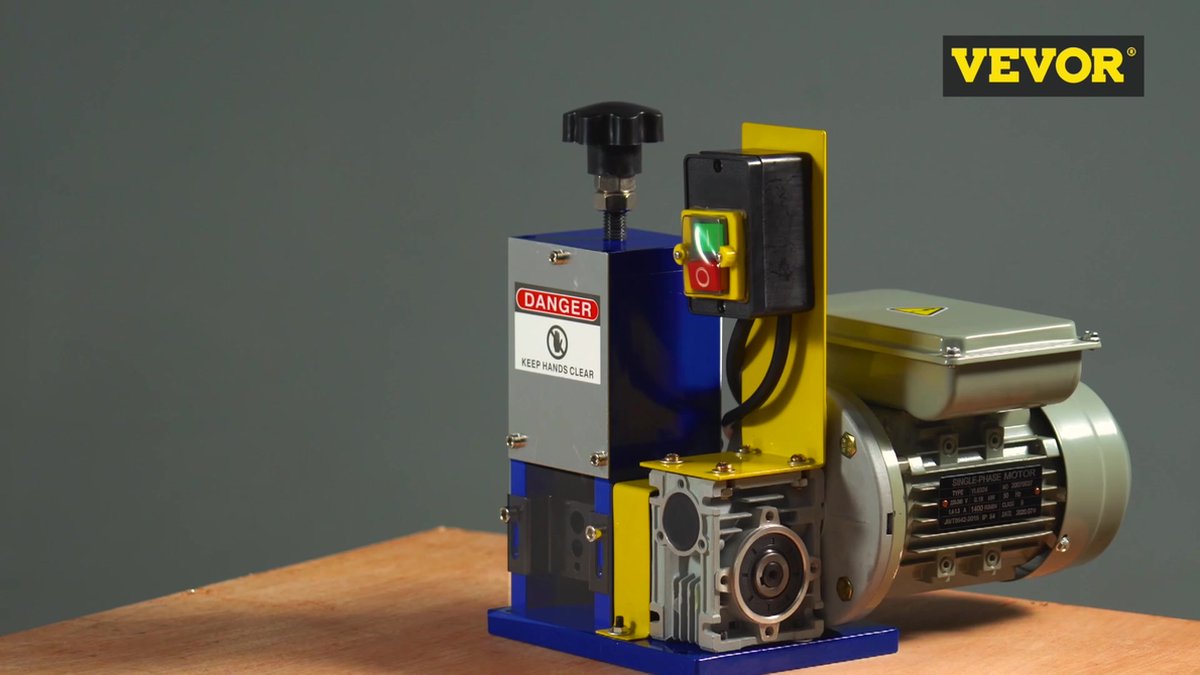VEVOR Stripmachine, 220 V, automatische kabelstrippermachine, industriële strippermachine, 1,5 mm - 25 mm, voor verschillende soorten ronde kabels en platte kabels met afdekking draadstripper