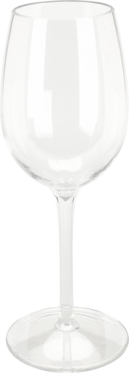 Excellent Houseware Wijnglas - 1x - transparant - kunststof - 330 ml - vaatwasserbestendig