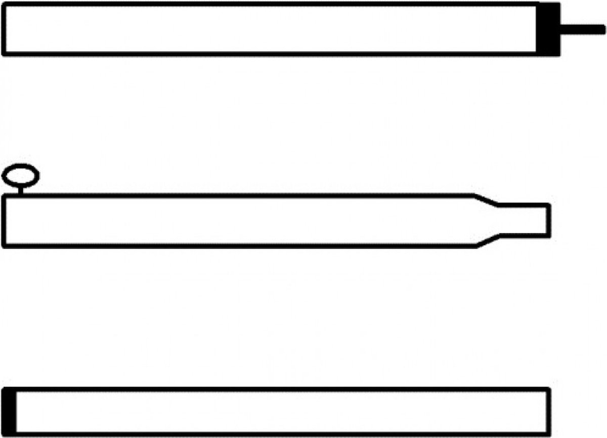 Campking Nokstok 180-220cm, 22mm staal - Stokdelen -