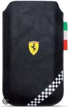 Ferrari pouch- insteek hoes voor mobiele telefoon - Zwart - Maat L (modellen zoals BlackBerry Bold 9900)