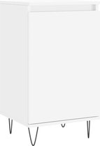 vidaXL - Dressoir - 40x35x70 - cm - bewerkt - hout - wit