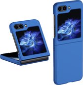 Hoesje Geschikt voor Samsung Galaxy Z Flip 5 Slim Design - Schokbestendige Beschermhoes - Krasbestendig - Hard Kunststof - Blauw