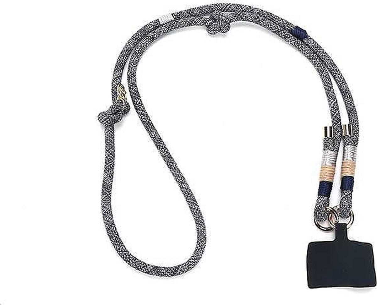 Blauw telefoonkoord Toledo | phonechain | telefoonkoord | telefoonhengsel | telefoonketting | mobile cord | smartphoneketting