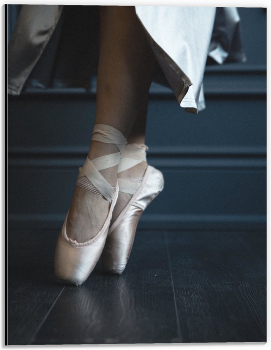Dibond - Ballerina aan het Dansen op Spitzen - 30x40 cm Foto op Aluminium (Met Ophangsysteem)
